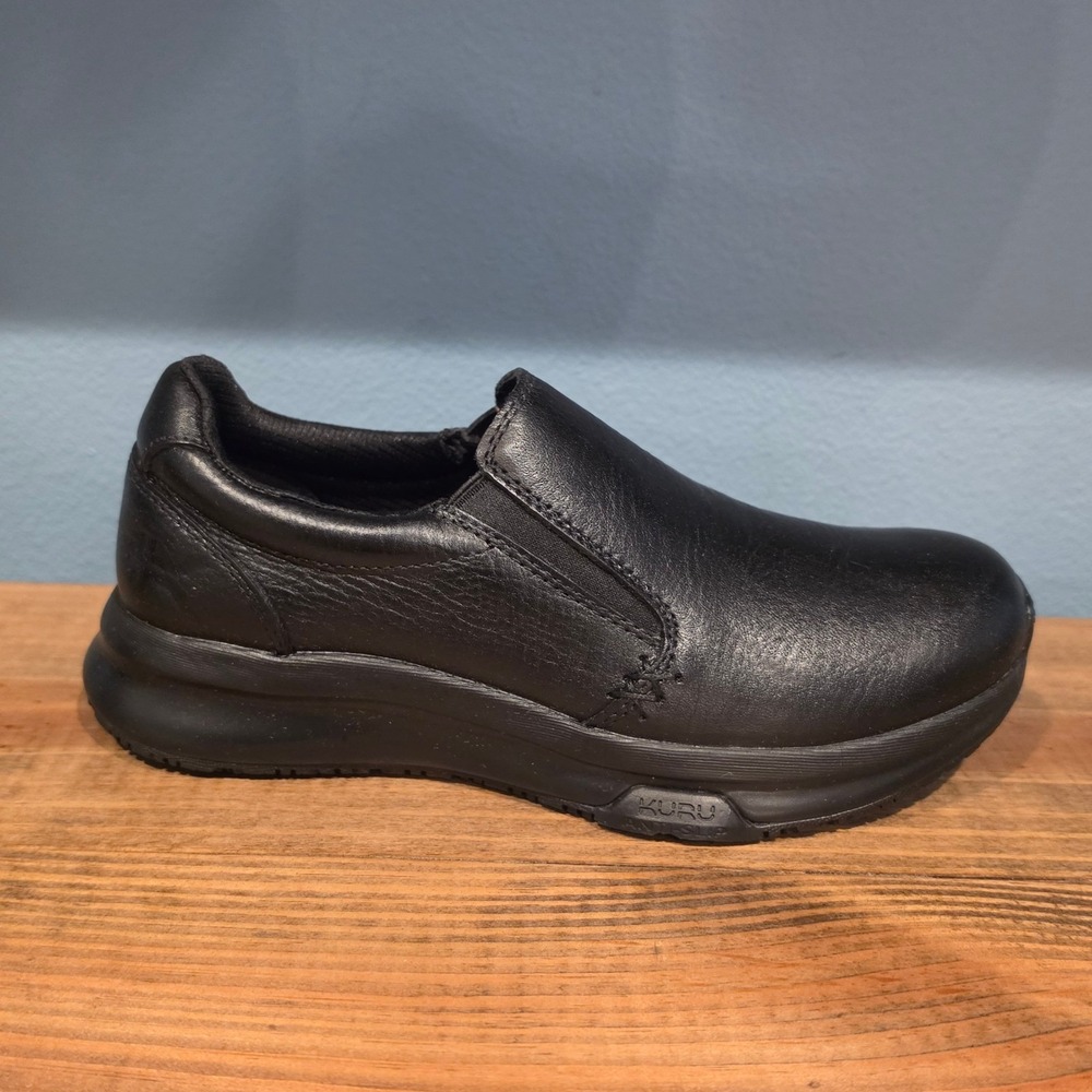 Kuru Womens Kivi 2 Slip On Work‎ Shoes Black Leather Anti Slip 8 Wide - Picture 10 of 11